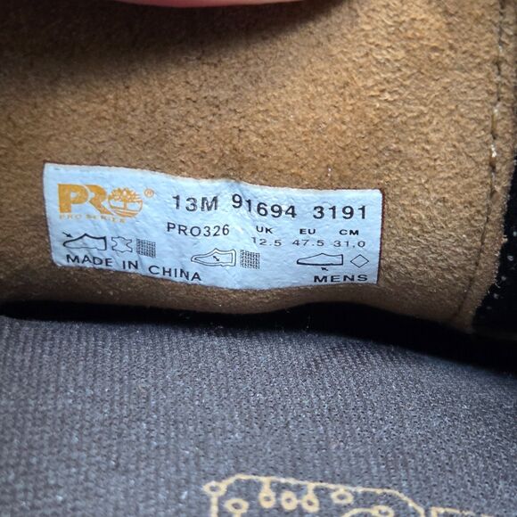 Timberland PRO Work Shoe Branston ESD Mens 13 M Safety Moc-Toe Brown Slip On - Picture 12 of 13